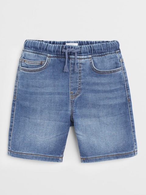 

Mango Kids Boys Blue Washed Comfy Fit Denim Shorts