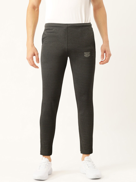 

Sports52 wear Men Charcoal Grey Solid Track Pants