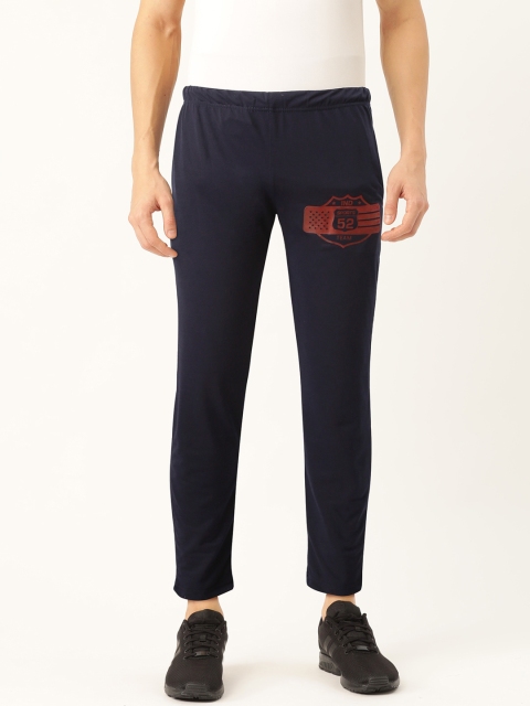 

Sports52 wear Men Navy Blue Solid Track Pants