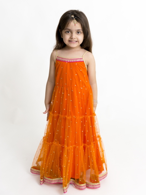 

Lil Peacock Girls Red Embellished Maxi Dress