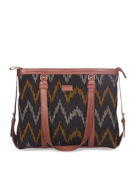 

ZOUK Brown Printed Vegan Leather Sustainable Shoulder Bag