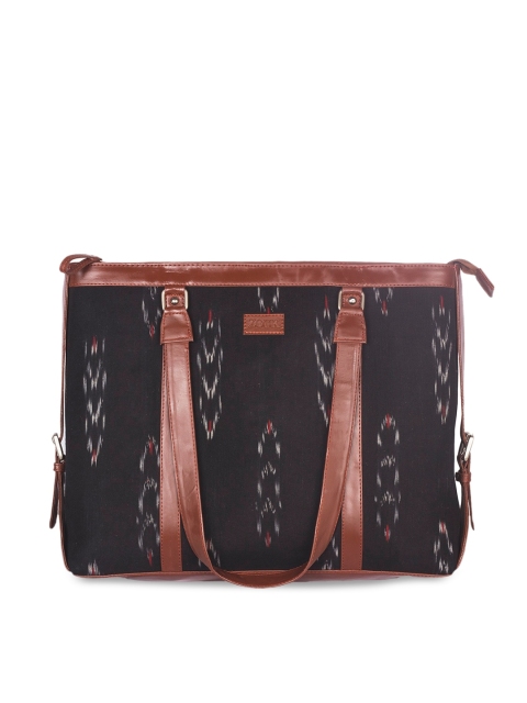 

ZOUK Black Printed Vegan Leather Sustainable Shoulder Bag