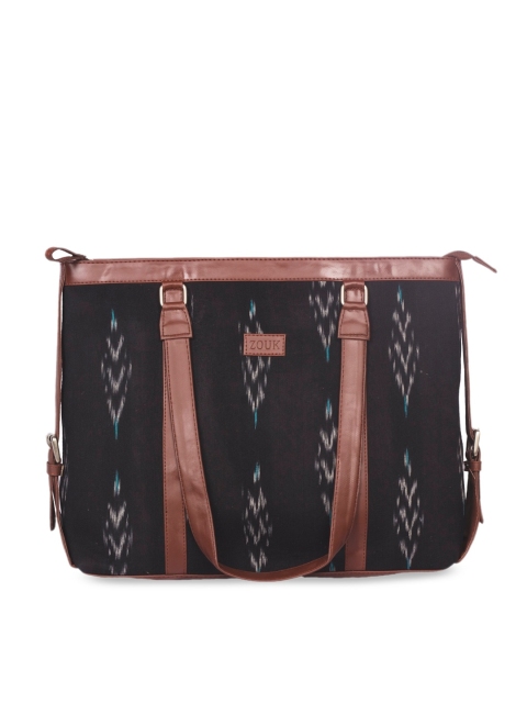 

ZOUK Black Printed Vegan Leather Sustainable Shoulder Bag