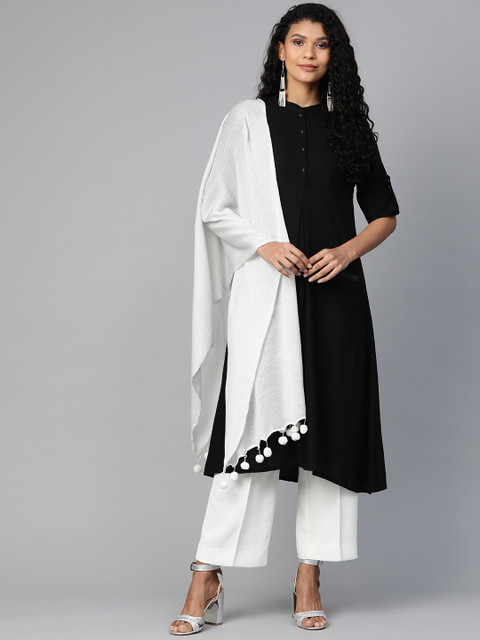 

Biba Off-White Solid Dupatta