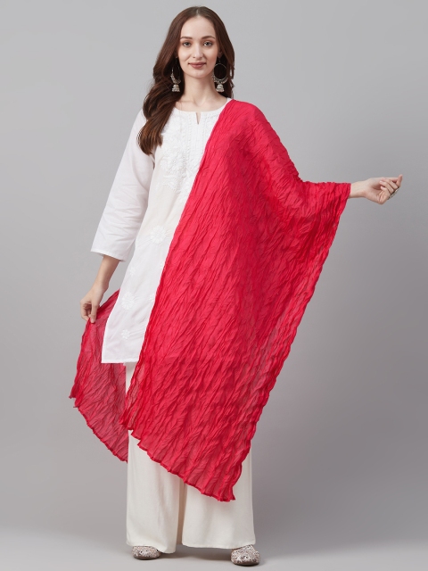 

Biba Magenta Crinkled Solid Dupatta