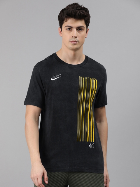 

Nike Men Black Striped AS KD M NK TEE Round Neck T-shirt