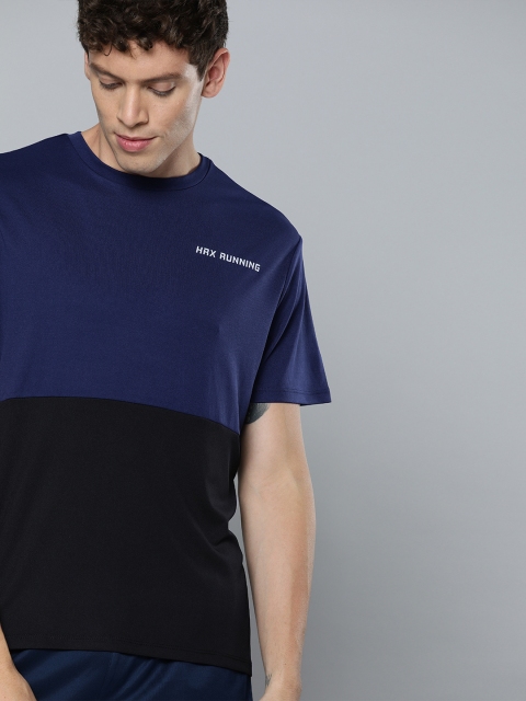 

HRX by Hrithik Roshan Men Jet Black Solid Rapid-Dry Running T-shirt