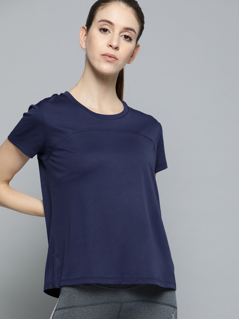 

HRX by Hrithik Roshan Women Medieval Blue Solid Rapid-Dry Running T-shirt, Navy blue