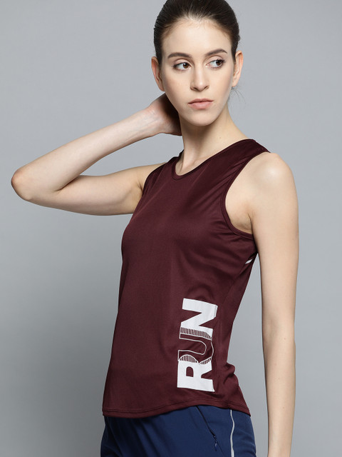 

HRX by Hrithik Roshan Women Fig Solid Rapid-Dry Running T-shirt, Burgundy