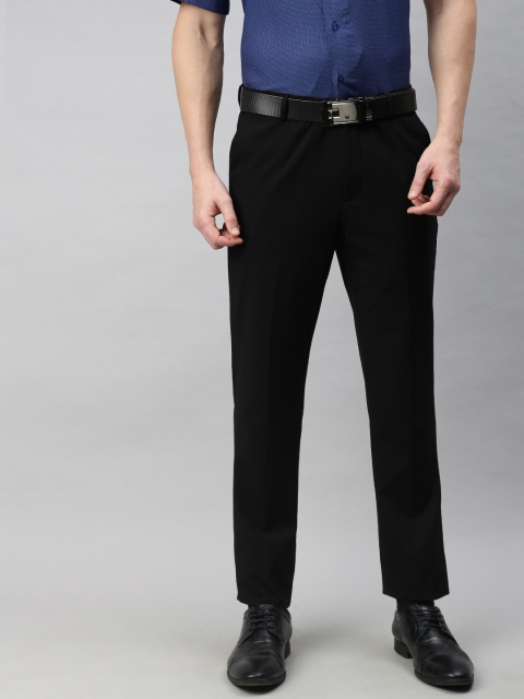 

Arrow Men Black Tapered Fit Solid Regular Trousers