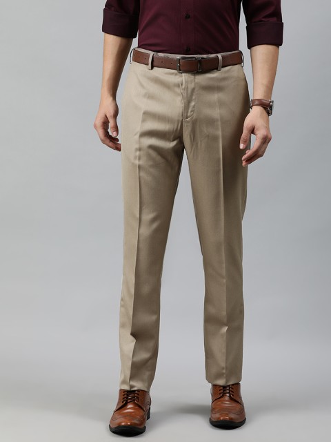 

Arrow Men Brown Tapered Fit Solid Formal Trousers