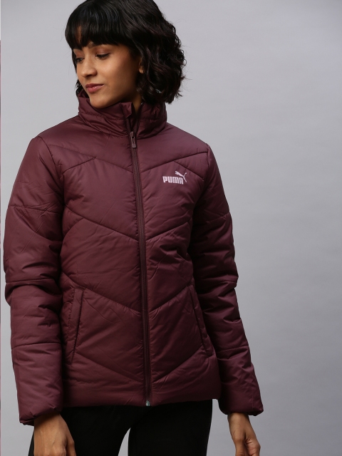 

Puma Women Maroon Solid Padded Jacket