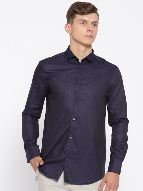 

Jack & Jones Navy Blue Slim Fit Casual Shirt