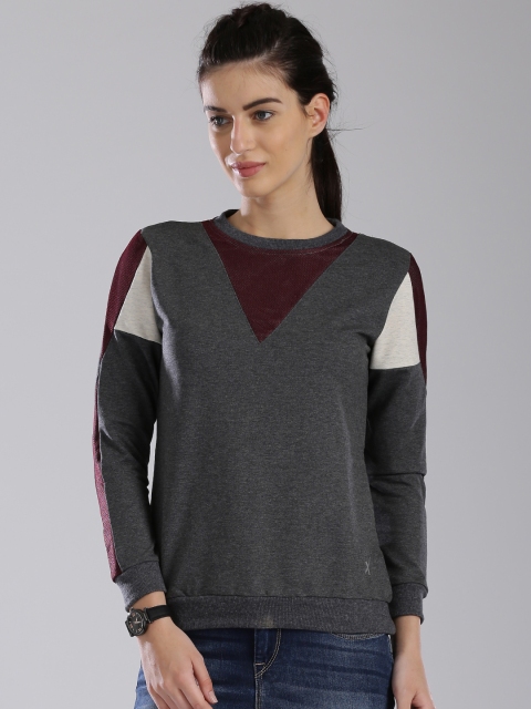 

HRX by Hrithik Roshan Charcoal Grey Sweatshirt