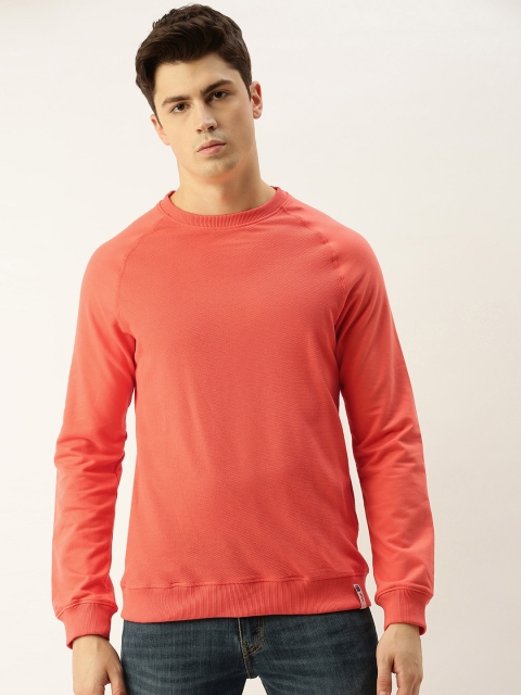 

Peter England Men Rust Solid Sweatshirt