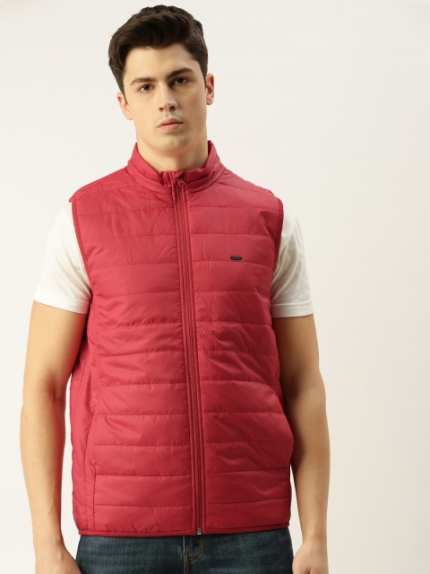 

Peter England Men Red Solid Puffer Jacket