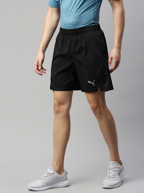 

Puma Men Black Solid Regular Fit Run Graphic Woven 7 Sports Shorts