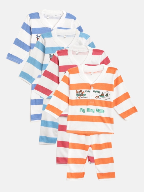 

MANZON Kids Pack of 4 Striped Clothing Sets, Multi