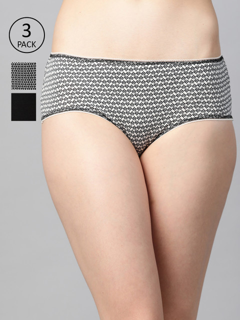 

Marks & Spencer Women Pack of 3 Hipster Briefs T613071KBLACK MIX, Black