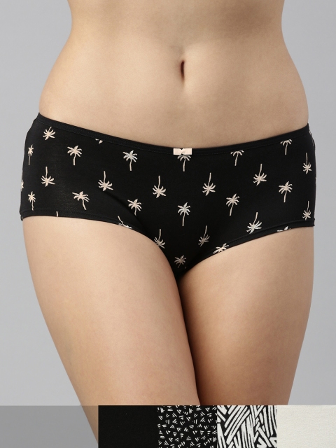 

Marks & Spencer Women Pack Of 5 Solid Briefs- T615010S, Black