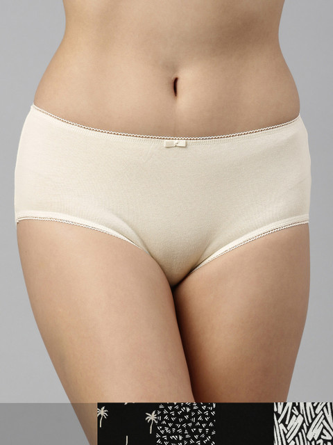 

Marks & Spencer Women Pack Of 5 Solid Briefs- T615010M, Black
