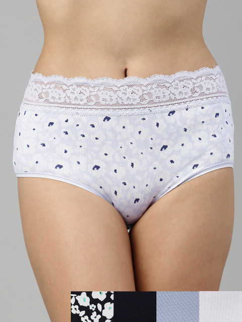 

Marks & Spencer Women Pack Of 5 Solid Briefs- T615013F, Navy blue