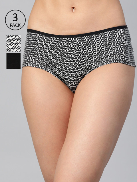 

Marks & Spencer Women Pack of 3 Hipster Briefs T613073, Black