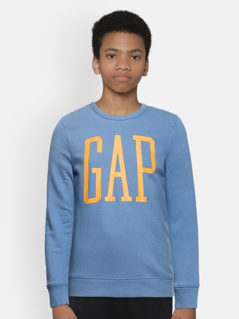 

GAP Boys Blue & Yellow Printed Sweatshirt