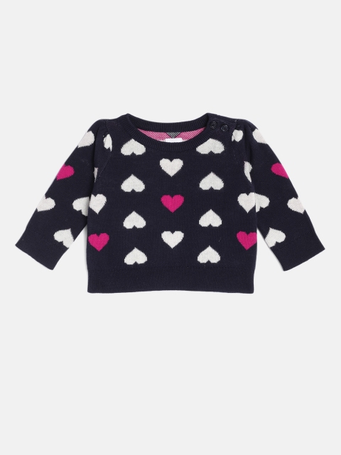 

GAP Girls Navy Blue Self Design Pullover Sweater