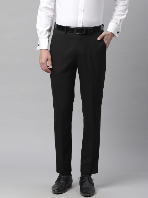 

Marks & Spencer Men Black Solid Slim Fit Formal Trousers