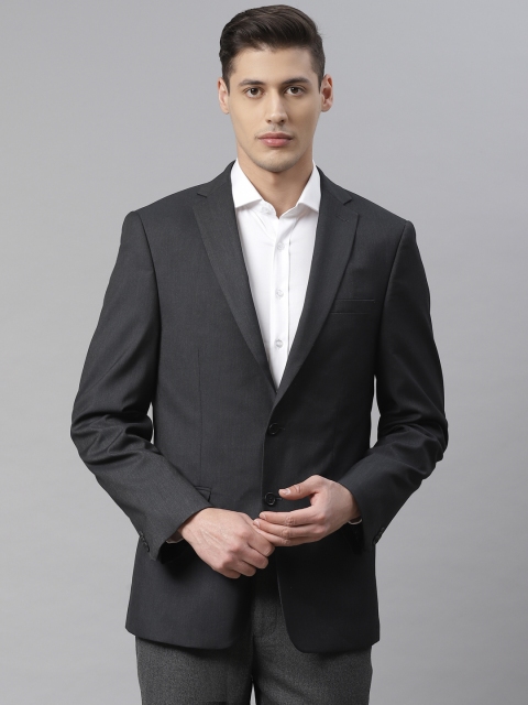 

Marks & Spencer Men Charcoal Grey Regular Fit Solid Single-Breasted Blazer