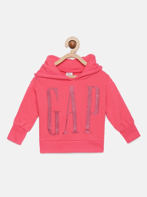

GAP Girls Pink Printed Hooded Sweatshirt