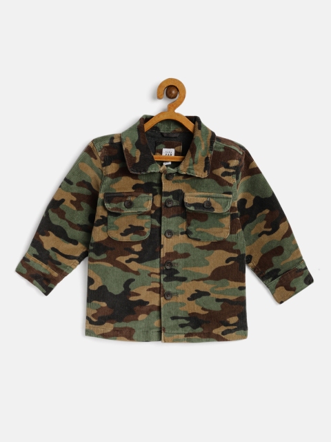 

GAP Boys Olive Green Camo Printed Tailored Jacket