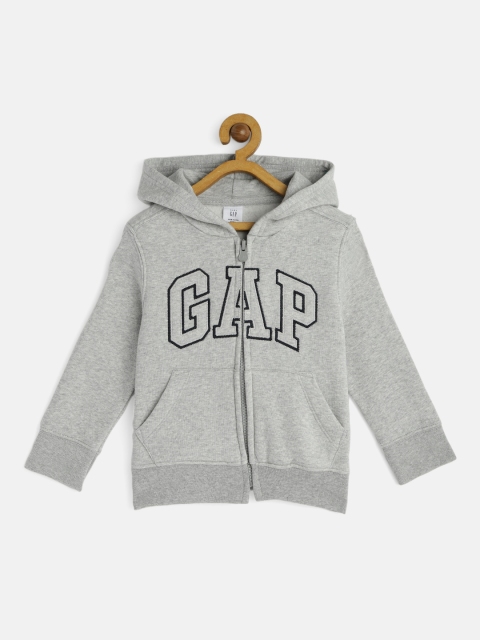 

GAP Boys Grey Printed Hooded Sweatshirt