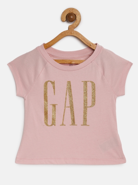 

GAP Girls Pink Printed Round Neck T-shirt