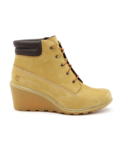 

Timberland Women Tan Brown Leather Heeled Boots