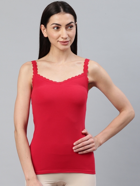 

Marks & Spencer Women Red Solid Innerwear Vests T324635CHERRY