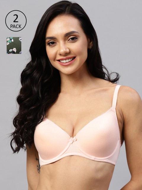 

Marks & Spencer Pack of 2 T-shirt Bras- Full Coverage Underwired Lightly Padded, Pink