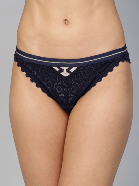

Marks & Spencer Women Navy Blue Lace Bikini Briefs T817729JNAVY