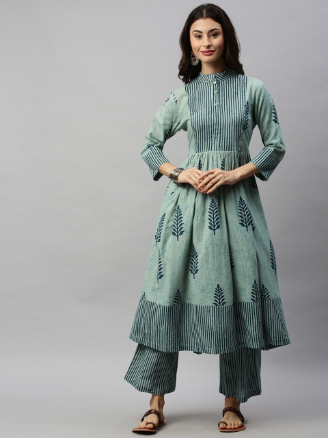 

Aprique FAB Women Blue Printed Kurta with Palazzos