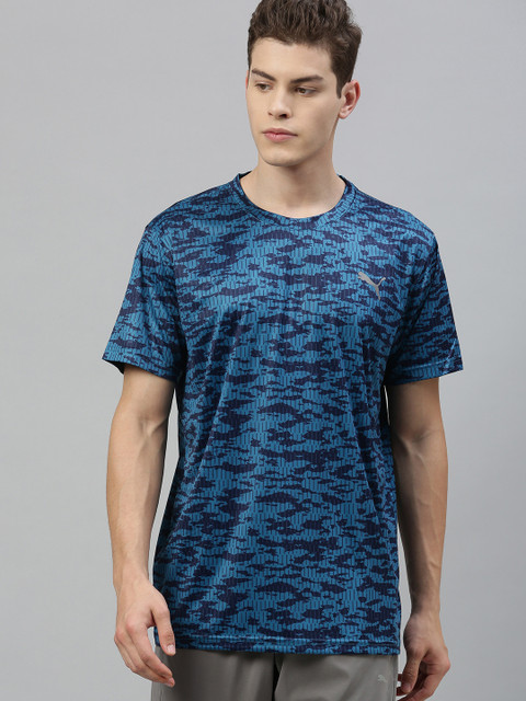 

Puma Men Blue Printed Round Neck T-shirt