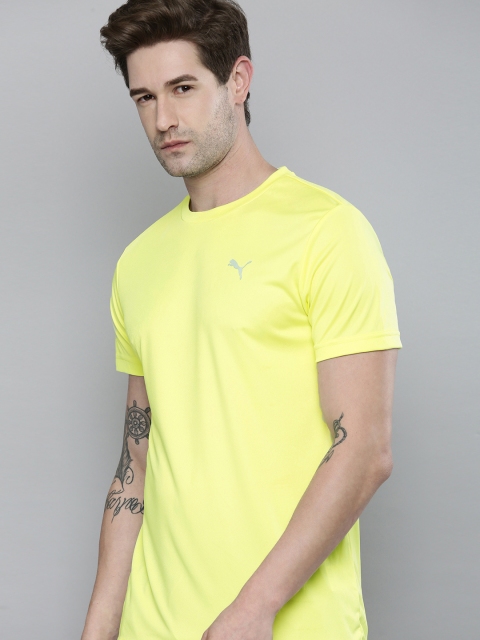 

Puma Men Yellow Active Cat T-shirt