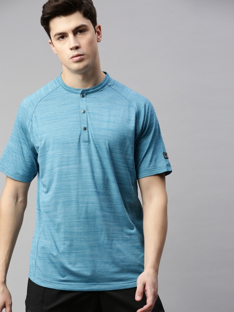 

Puma Men Blue Solid Cloudspun Henley Neck T-shirt