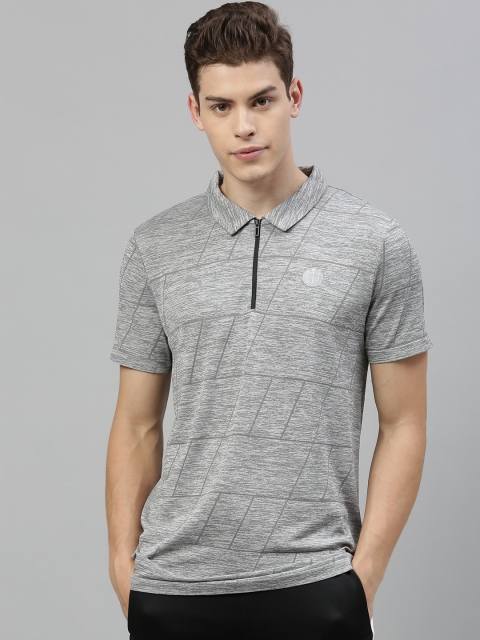 

PUMA Motorsport Men Grey Self Design BMW MMS RCT evoKnit Polo Collar T-shirt