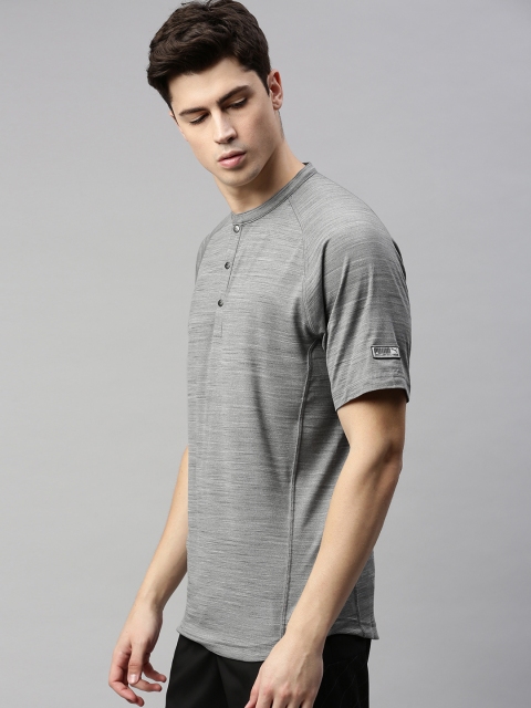 

Puma Men Grey Solid Cloudspun Henley Neck T-shirt