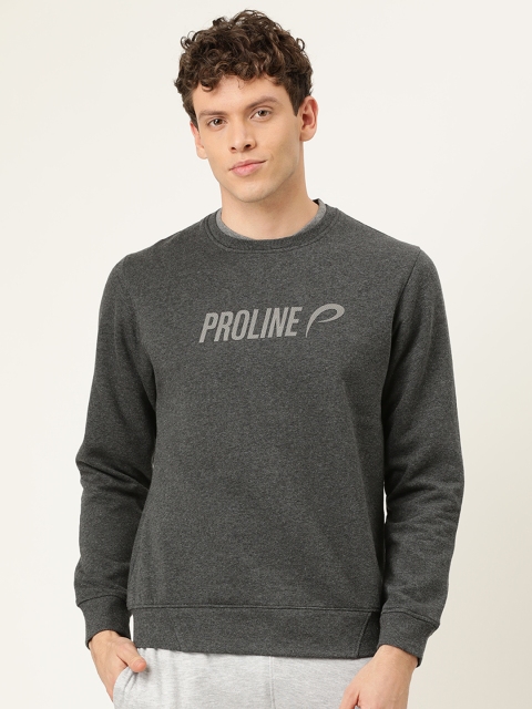 

Proline Active Men Charcoal Grey Printed Sweatshirt