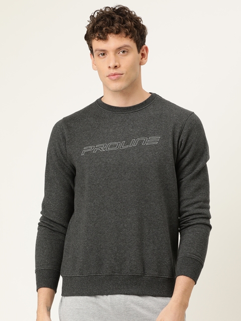 

Proline Active Men Charcoal Grey Printed Pullover Sweatshirt