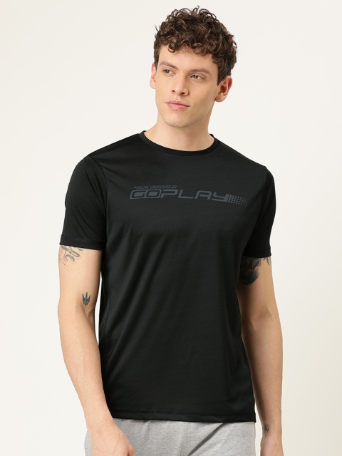 

Proline Active Men Black Printed Round Neck T-shirt