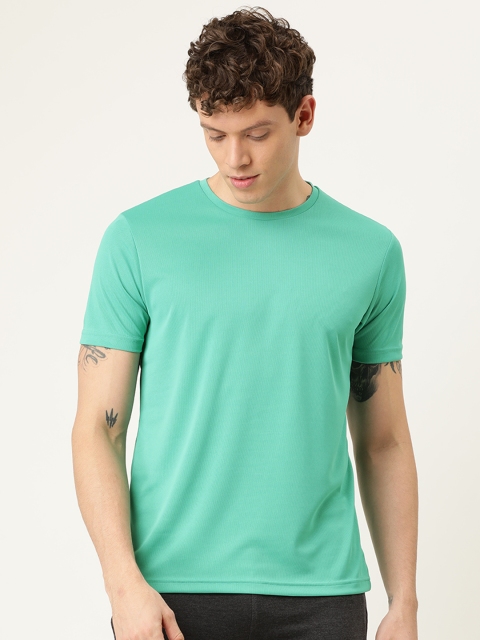 

Proline Active Men Green Solid Round Neck T-shirt