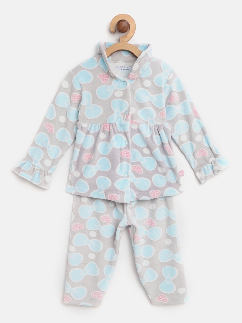 

Moms Love Girls Blue & Grey Printed Night Suit